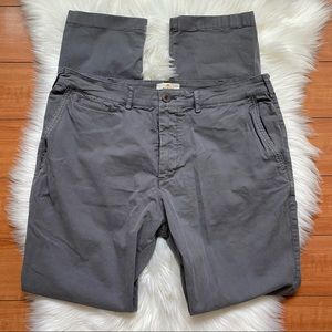 Marine Layer Slim Walker Chino Pants Gray 36 x 34
